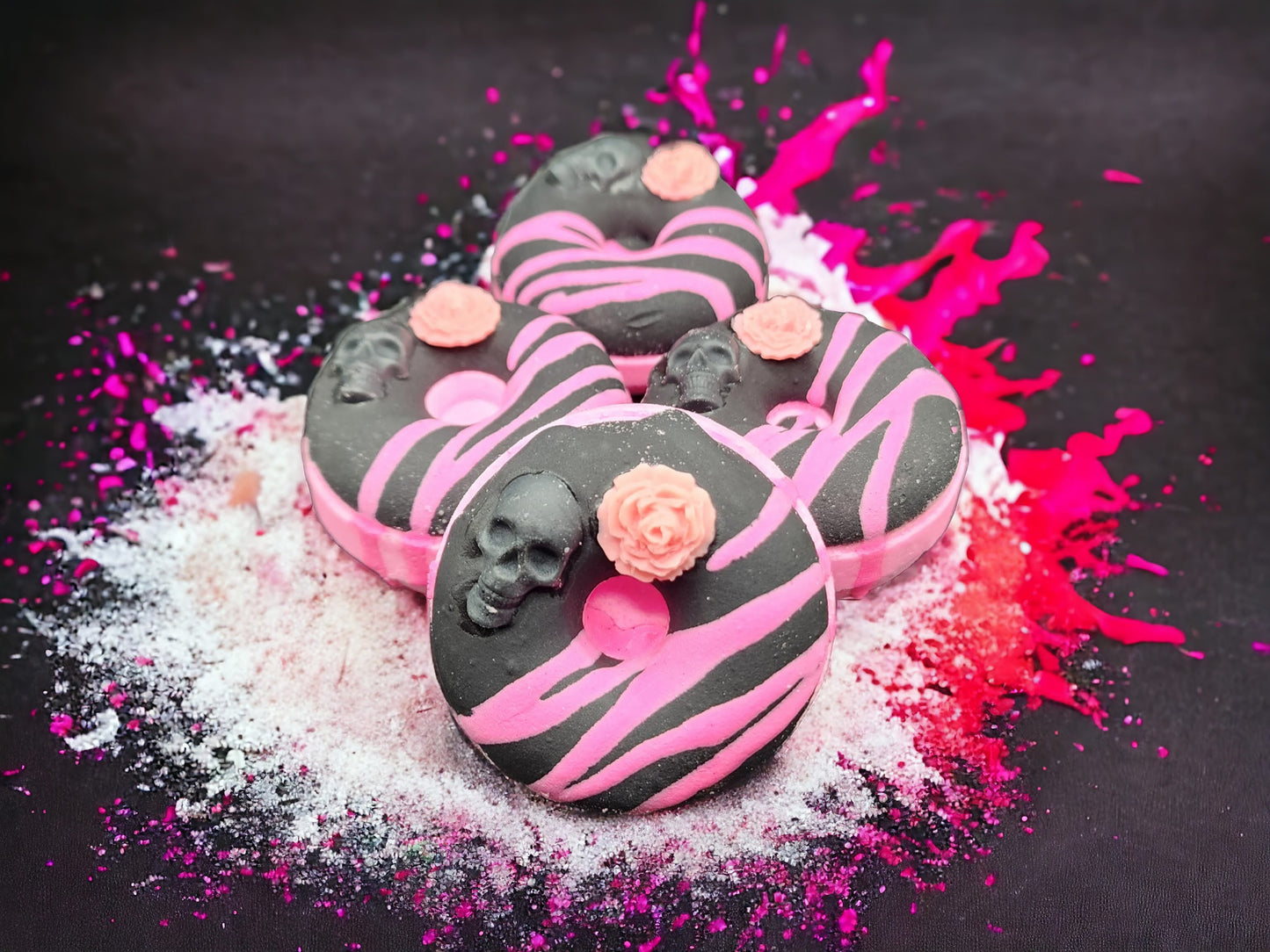 Pastel Death Foaming Bath Bomb- Wild Heather and Thyme