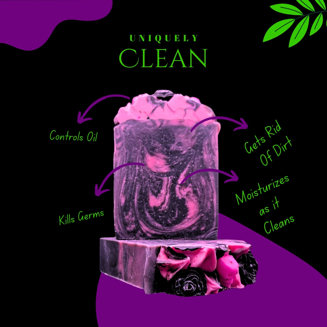 Valentine's Day Spa Gift Box | Pastel Goth Skull Rose, Heather and Thyme | 2 Bath Bombs, Soap, Sugar Scrub, Body Butter | Gift Set for Women