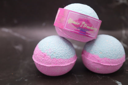 Foaming Bath Bomb, Atomic Strawberry Scent, 7+ Minute Bath Life, our version of Love Spell by VS