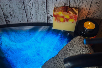 Tahitian Sunrise Artisan Soap, Cranberry, Fig, and Sweet Orange scent