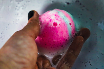 Foaming Bath Bomb, Atomic Strawberry Scent, 7+ Minute Bath Life, our version of Love Spell by VS